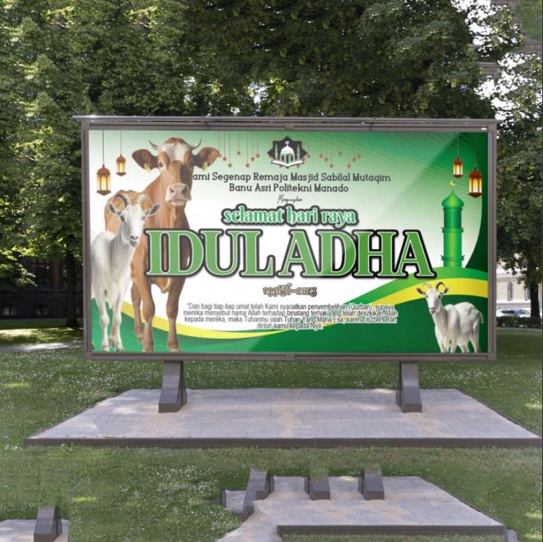 Baliho Idul Adha 1446 H – Nuansa Hijau Islami dari Remaja Masjid Sabilal Mutaqin - Image 1