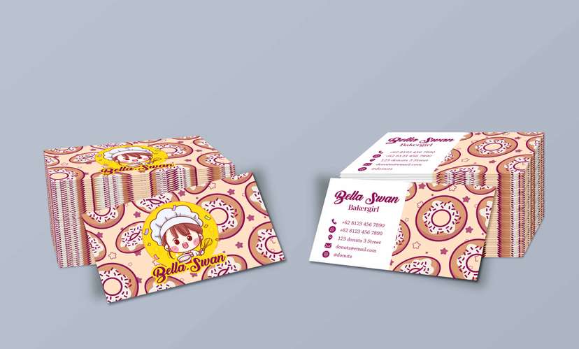 Kartu Nama Bakery Donat Imut - Image 2