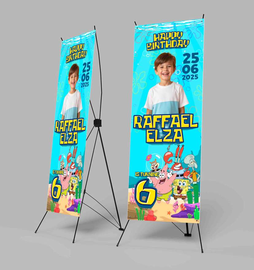 Banner Ulang Tahun Tema Spongebob Squarepants - Image 1