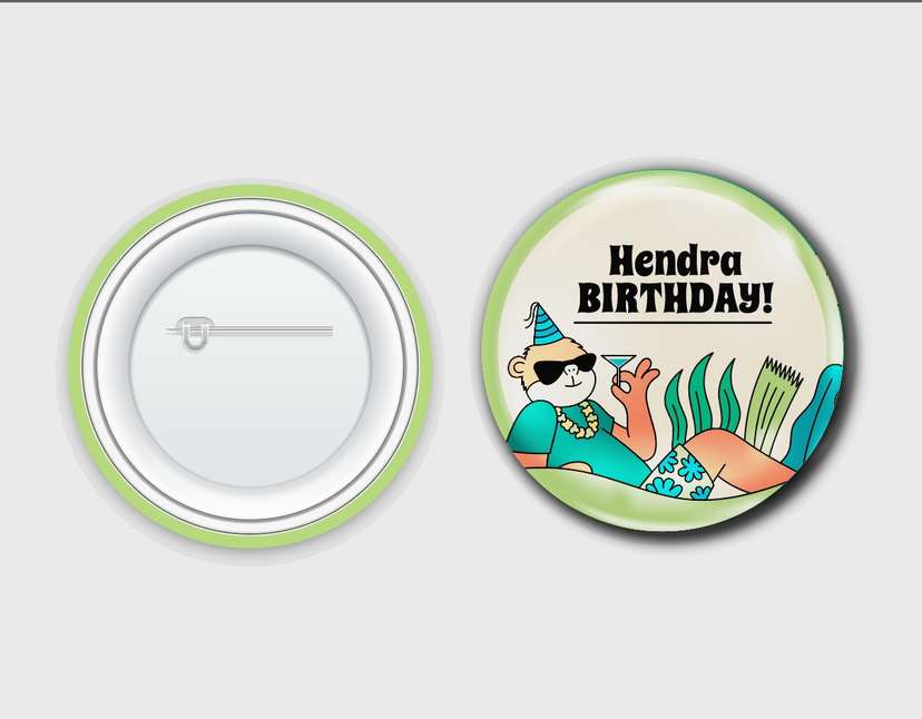 Pin Ulang Tahun Keren dengan Gaya Santai - Image 1