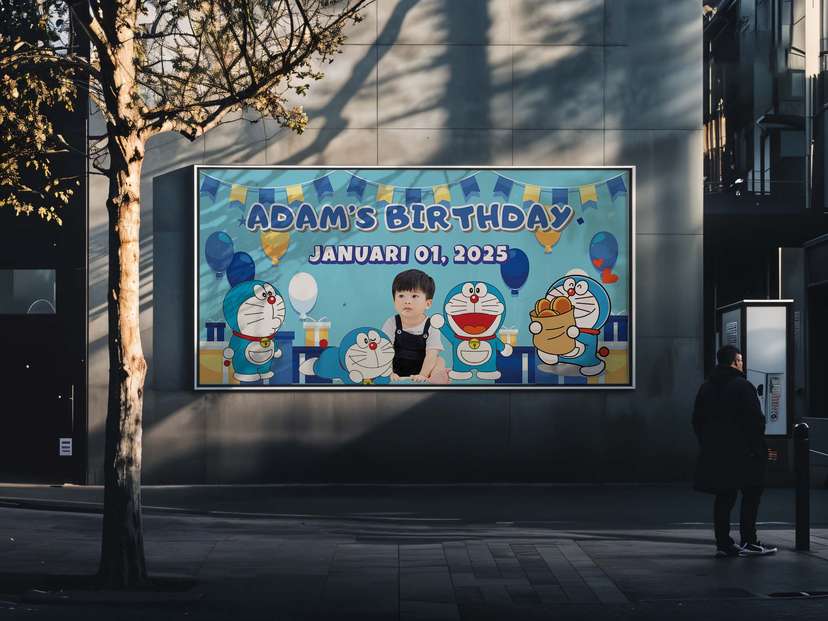 Baliho Ulang Tahun Anime Kartun - Image 1