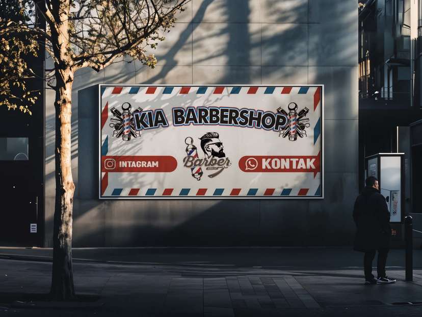 Baliho Barbershop Sederhana - Image 1