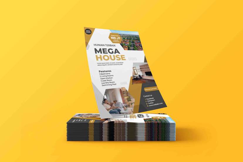 Flyer Promosi Hunian Desain Modern untuk Perumahan Eksklusif - Image 1