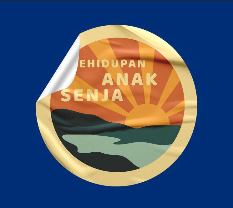 Sticker Circle Golden Horizon - Image 1