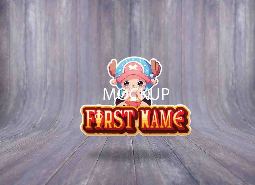 Sticker Nama Karakter Bergaya Anime Chopper - Image 1