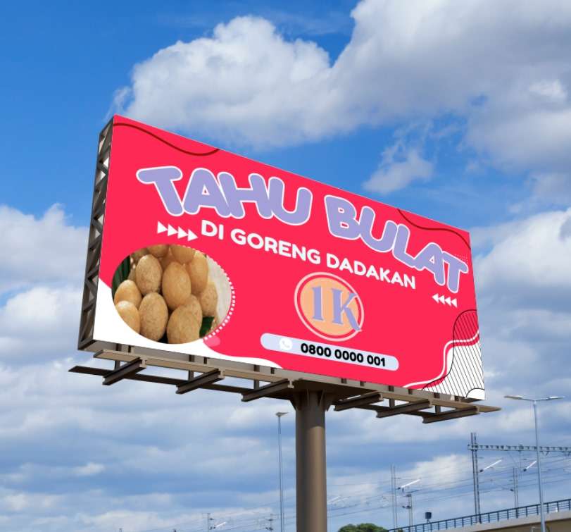 Baliho jualan dagang Ceria Pop Pink - Image 1