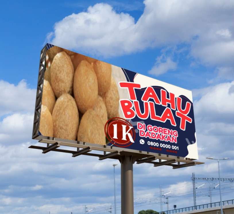 Baliho dagang jualan Kontras Bold Navy - Image 1