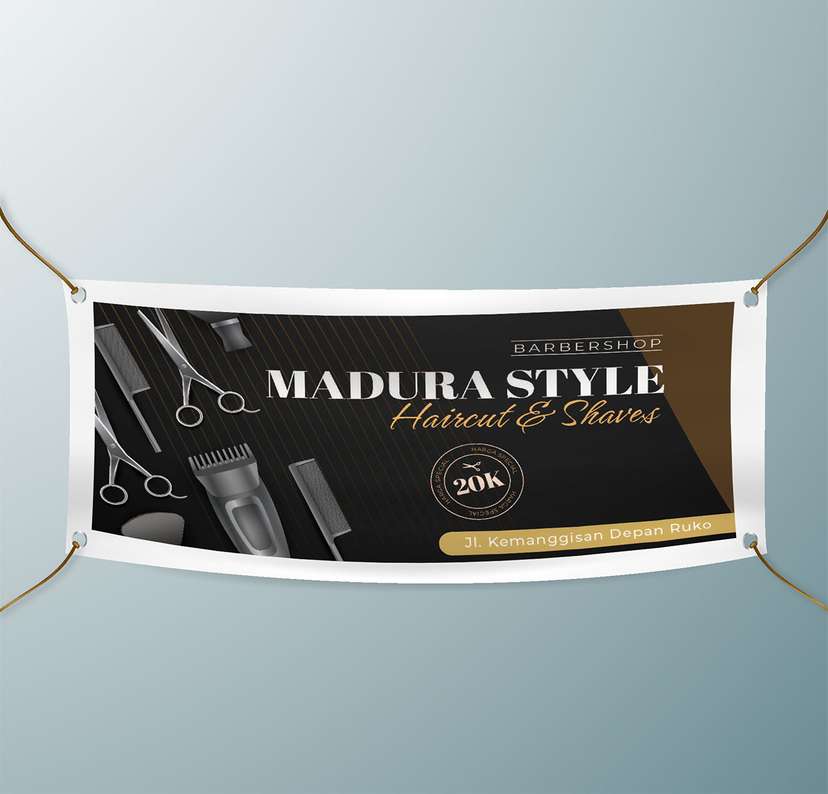 Spanduk Madura Style - Haircut & Shaves - Image 1