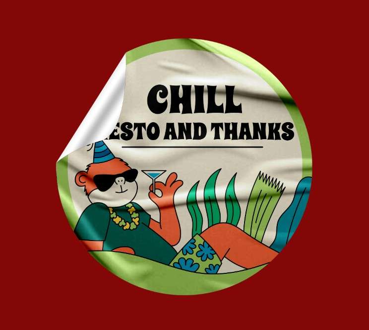 Stiker Ucapan Terima Kasih Santai untuk Pelanggan - Image 1