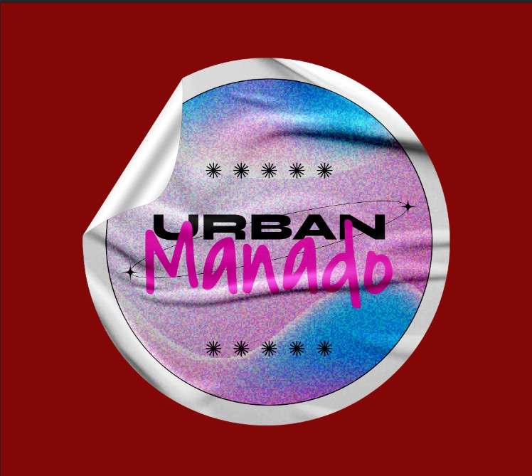 Sticker Urban Manado dengan Desain Holografik Modern - Image 1