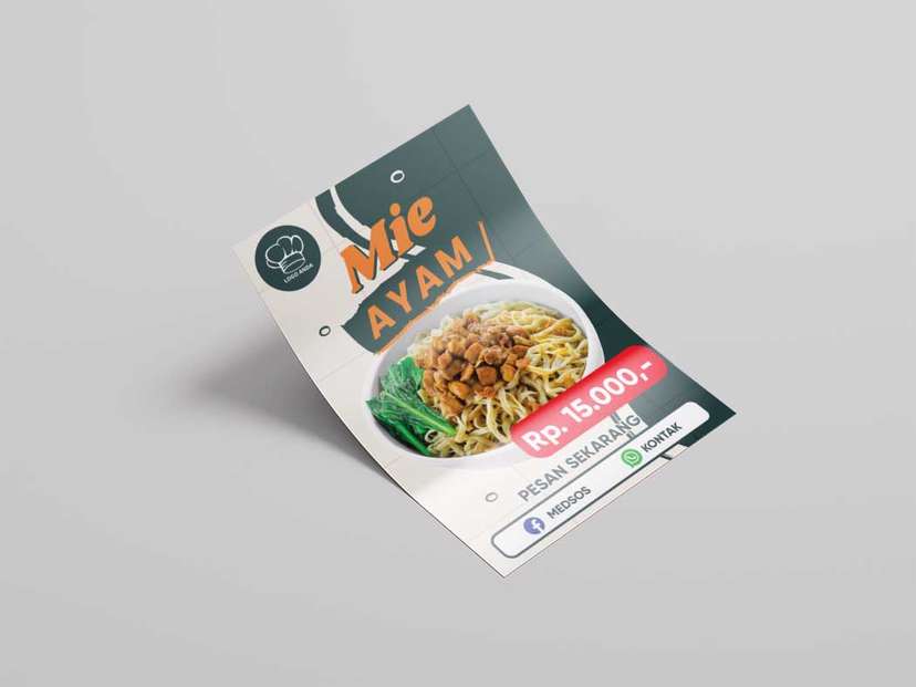 Flyer Mie Ayam Hijau Elegan dan Unik - Image 1