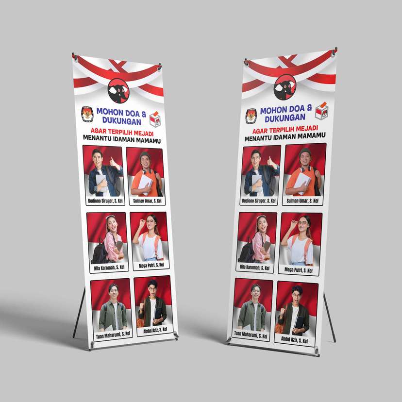 Standing X Banner Sidang / Wisuda Tema Pemilihan Suara - Image 1