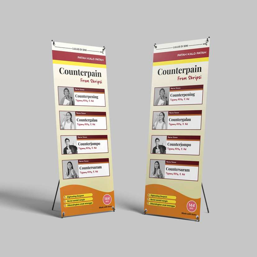 Standing X-Banner Counterpain from Skripsi โ Karena Skripsi Itu Bikin Ngilu - Image 1
