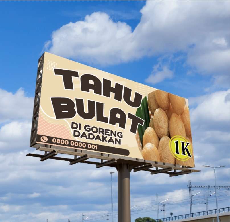 Baliho jualan Minimalis Klasik Cream - Image 1