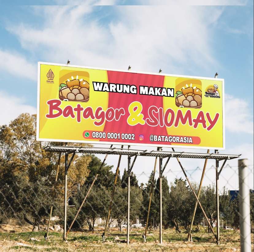 baliho warung makan batagor & siomay cerah dan menarik - Image 1