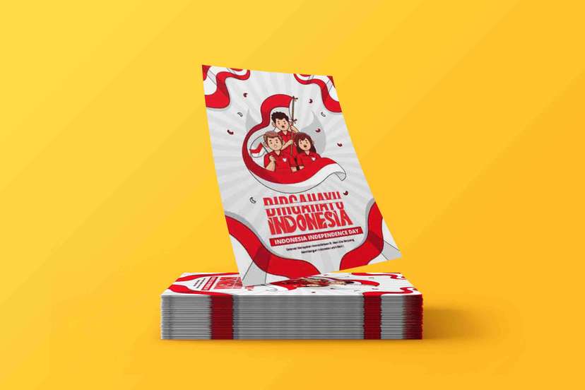 Flyer Hari Kemerdekaan Indonesia Bertema Ilustrasi Anak - Image 1