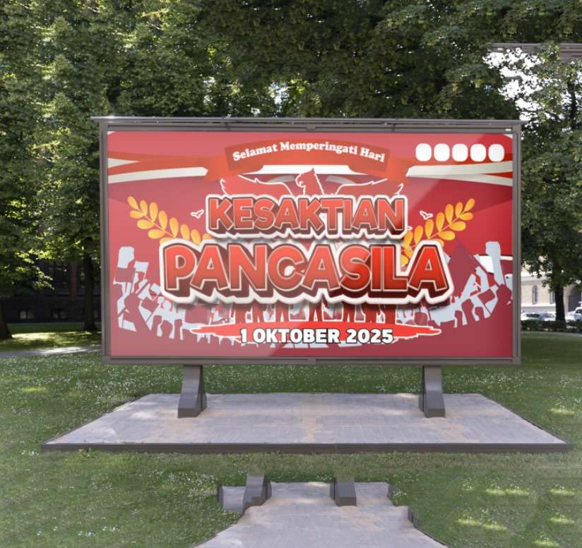 Baliho Hari Kesaktian Pancasila – 1 Oktober 2025 (Versi Patriotik dan Tegas) - Image 1