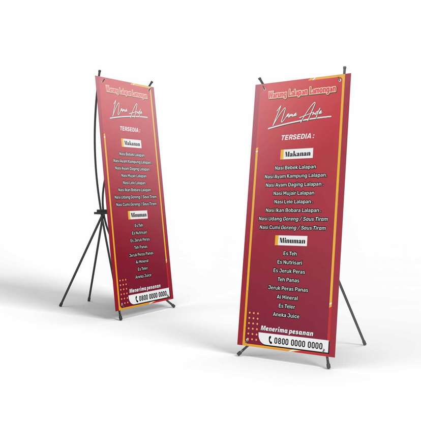 Banner Ayam lalapan Thema Merah Mencolok - Image 1