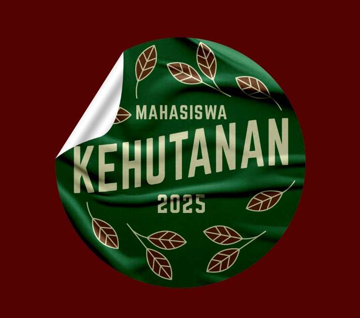 Stiker Mahasiswa Kehutanan 2025 – Desain Alam dan Edukasi - Image 1