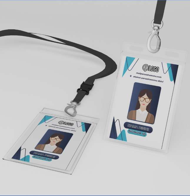ID Card Profesional – Tema Putih & Biru Elegan - Image 1