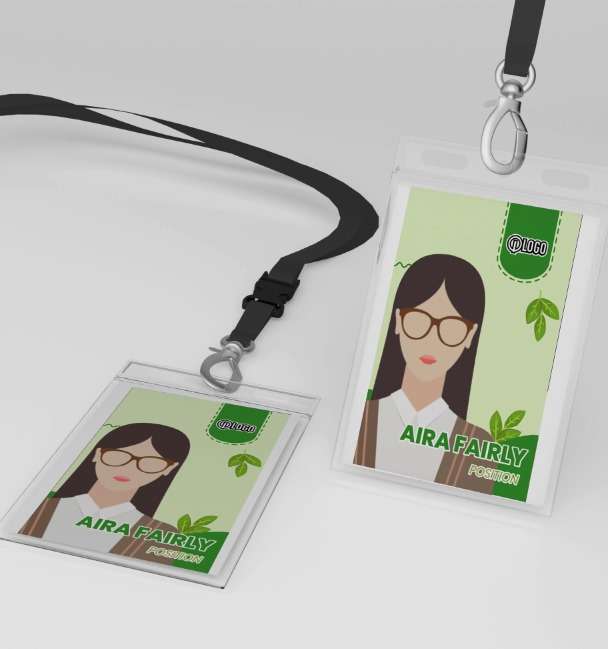 ID Card Hijau Muda Bertema Natural dan Eco-Friendly - Image 1