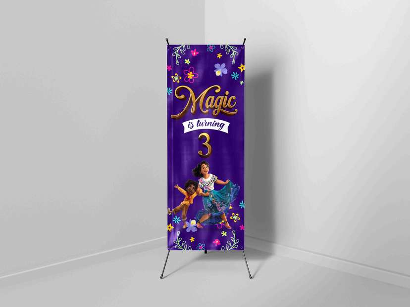 X-Banner Ulang Tahun Anak Tema Encanto Magis Ceria - Image 1