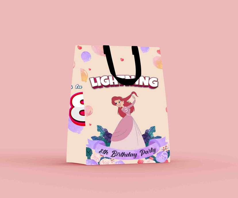 Paper Bag Ulang Tahun Princess Lightning Tema Putri & Balon - Image 1