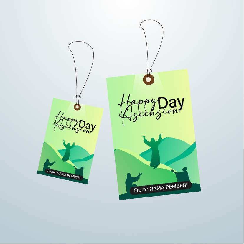 Ilustrasi Yesus Mengangkat Tangan di Atas Bukit - Image 1