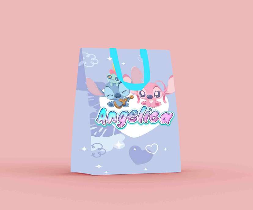 Paper Bag Ulang Tahun Tema Stitch & Angel Lucu - Image 1