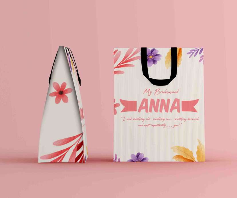 Paper Bag Bridesmaid Floral Team Bride - Image 1