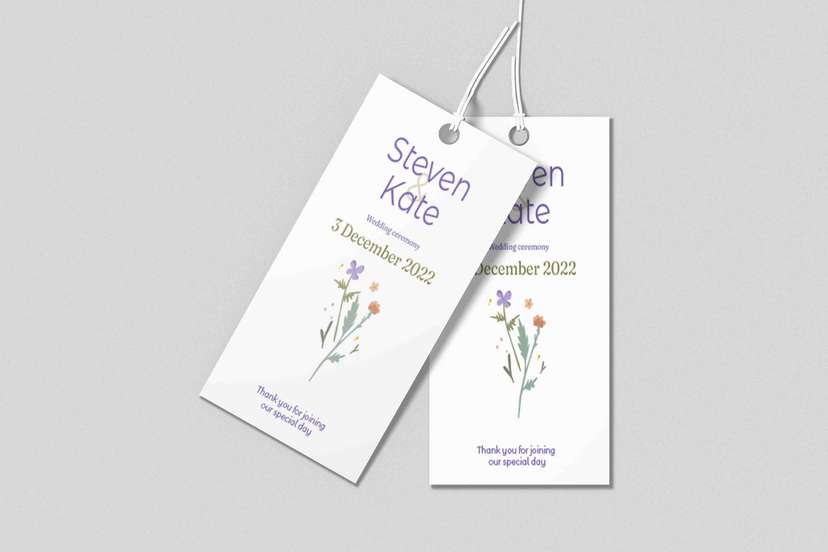 Hangtag Wedding Minimalis - Image 1