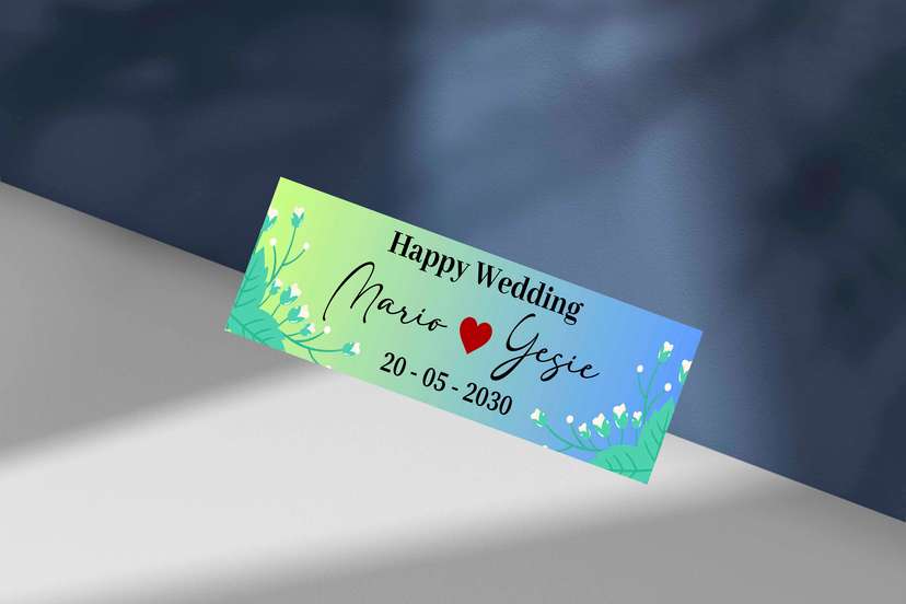 Wedding Plat Kuning Modern Minimalis - Image 1