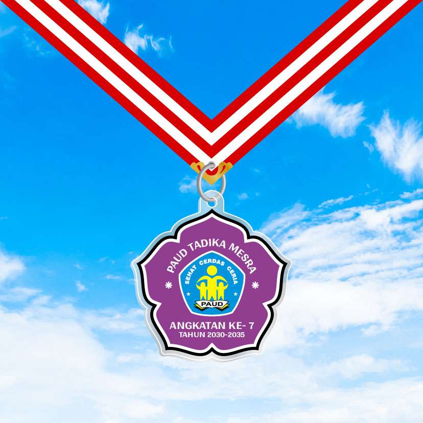 Medali Akrilik Kelulusan/Wisuda Sekolah - Tema Ungu π
- Image 1