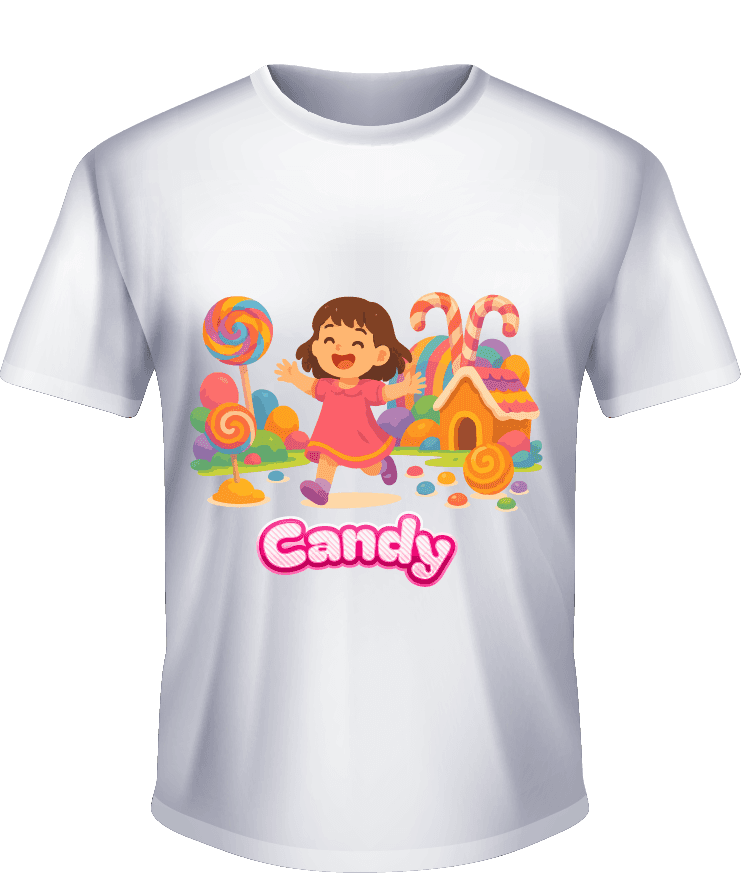 Kaos Anak “Candy Land” Dunia Permen Penuh Warna - Image 1