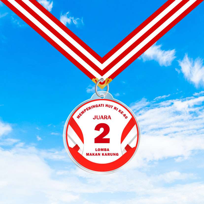 Medali Akrilik Keren Lomba Agustusan β Bisa Request Tulisan! π - Image 1