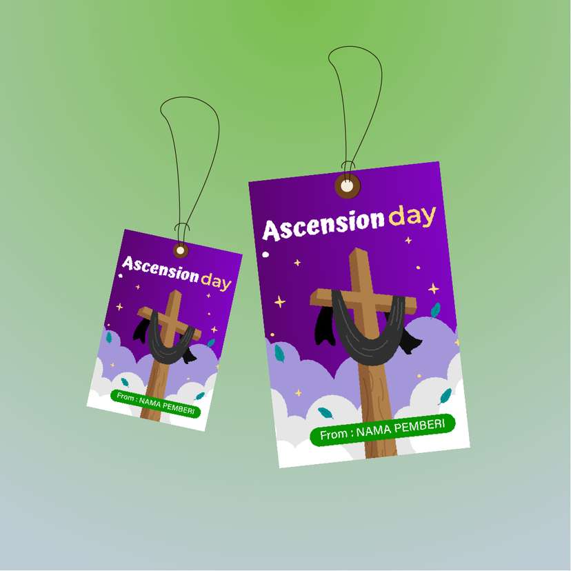 Hangtag Ilustrasi Salib Awan - Image 1