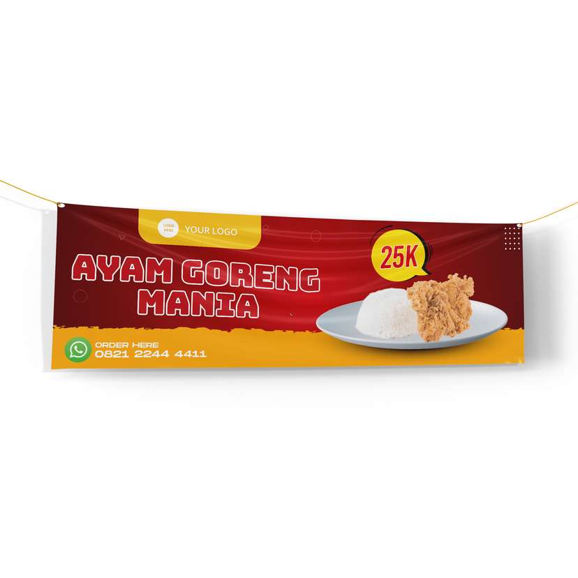 Banner Makanan Ayam Goreng Merah Tangguh - Image 1