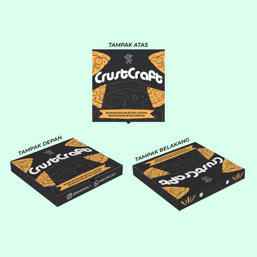 Paper Box Pizza CrustCraft Keahlian dalam Setiap Lapisan - Image 1