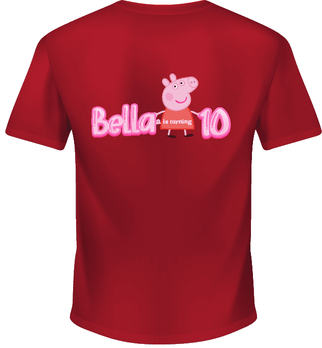 Kaos Ulang Tahun Tema Peppa Pig Full Karakter - Image 2