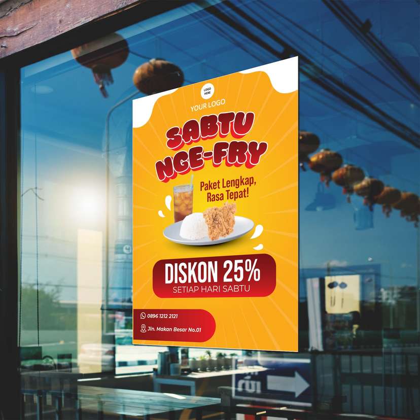 Poster Promo Makanan Ayam Goreng Sabtu Nge-Fry - Image 1