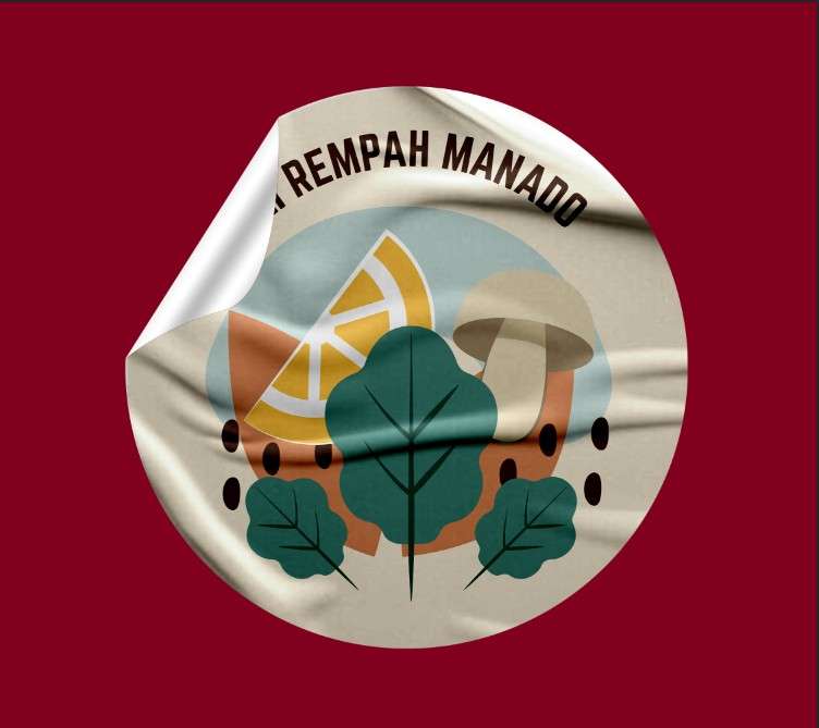 Sticker Asli Rempah Manado – Citra Alami untuk Produk Bumbu Tradisional - Image 1