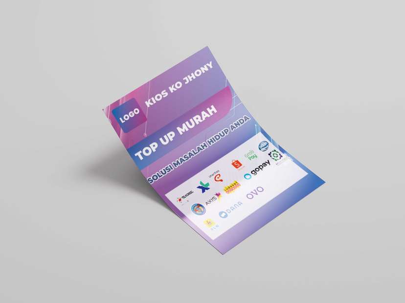 Flyer Kios Berwarna Ungu Elektrik dan Keren - Image 1