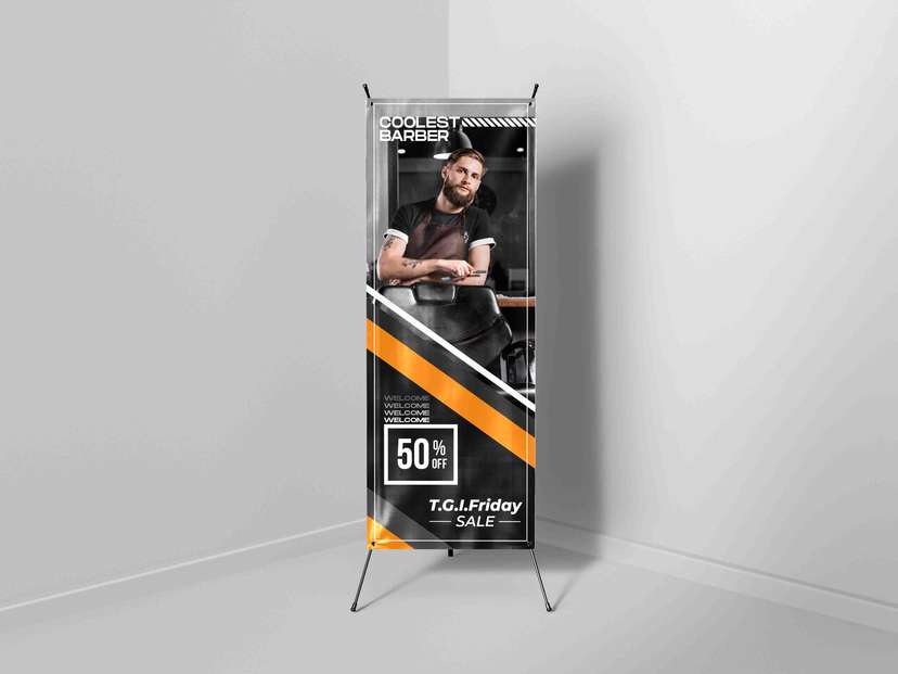 X-Banner Promo Barbershop - Image 1