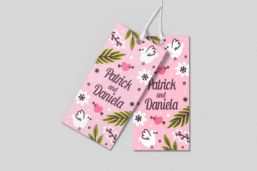 Hang Tag Wedding Lucu dan Ceria - Image 1