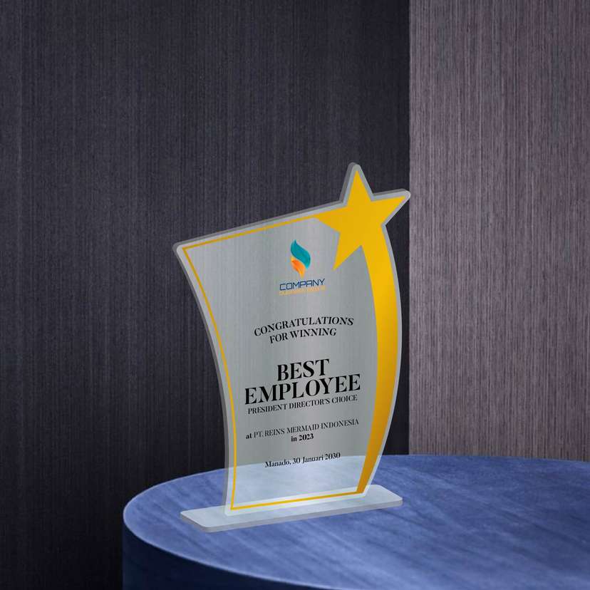 Plakat Akrilik Best Employee – Bintang Prestasi ⭐ - Image 1