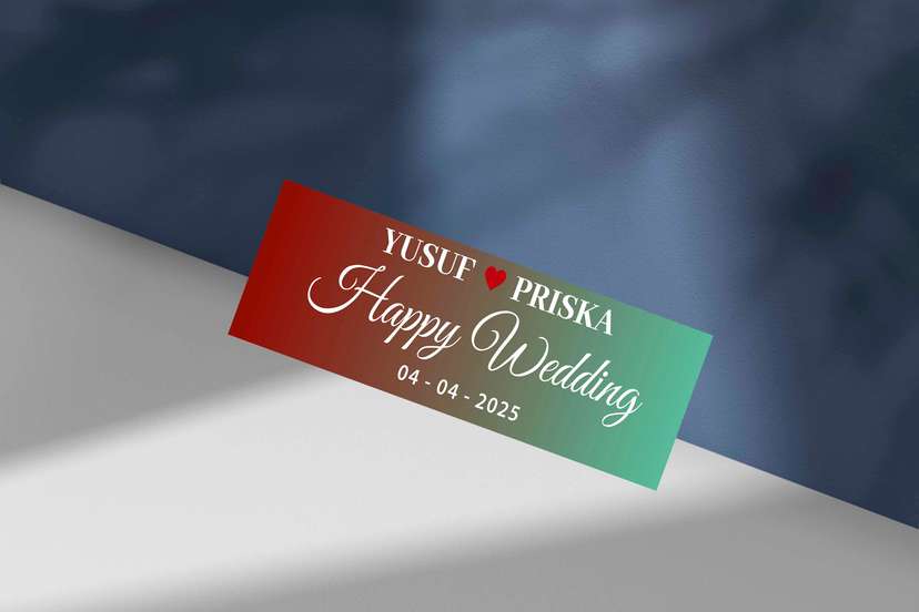 Wedding Plat Gradasi Merah-Hijau - Image 1