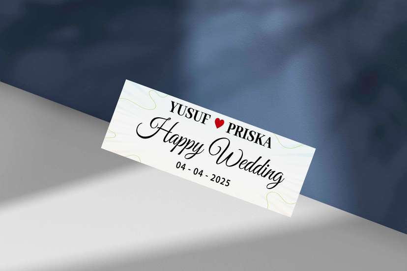 Wedding Plat dengan Sinar Putih - Image 1