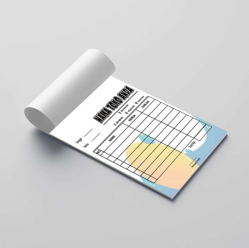 Desain Nota Toko Umum Warna Pastel – Editable Nama Toko - Image 1