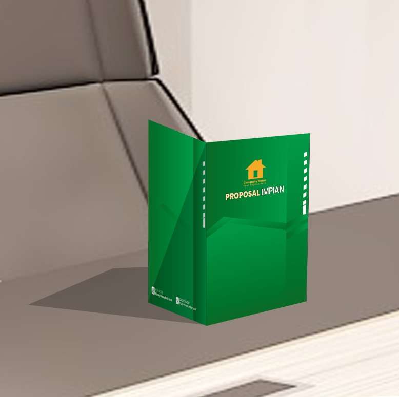 Map Folder Profesional Warna hijau segar dengan aksen putih - Image 1