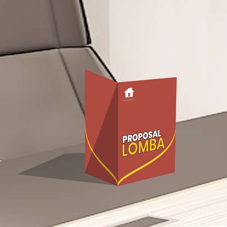 Map Folder Profesional Warnamerah aksen kuningElegan - Image 1